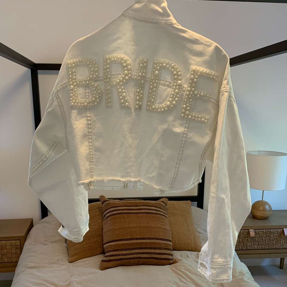 Pearl Embellished BRIDE Jacket